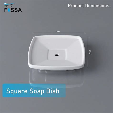 White Soap Dish Ceramic with melamine Square Ceramic Finish – Fossa Home
