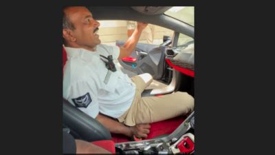 'Baithne ko bhi nahi aaraha': Hyderabad cop stops Lamborghini for ...