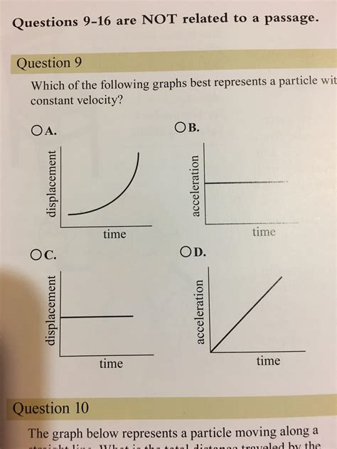 How is choice C constant velocity?? The slope is zero so the velocity ...