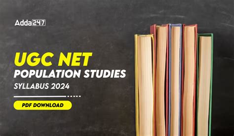 UGC NET Population Studies Syllabus 2024 PDF Download