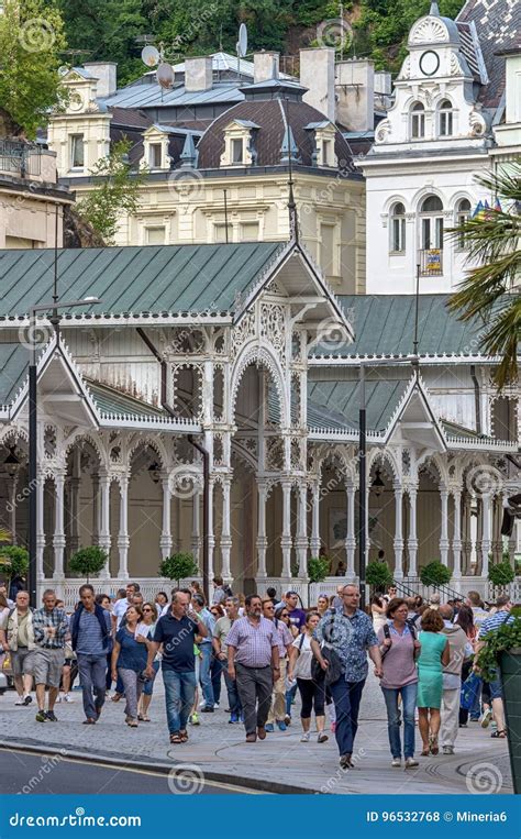 Karlovy Vary Karlsbad editorial stock photo. Image of republic - 96532768