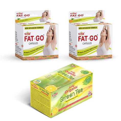 Jolly Fat Go Slimming Capsule and Green Tea (120 Capsule and 24 Sachet ...