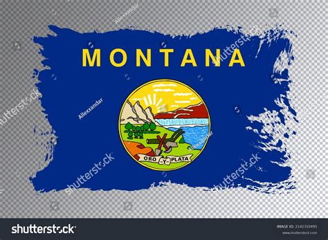 Montana State Flag Montana Flag Transparent Stock Illustration ...