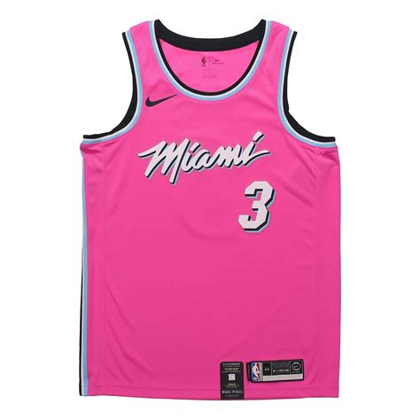Nike NBA Dwyane Wade Miami Heat City Edition Swingman Jersey Pink ...