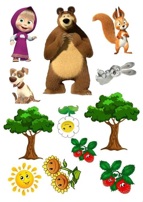 APM Masha & The Bear Wall Sticker Fully Waterproof Vinyl Sticker self ...