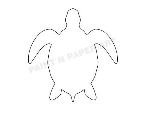 Printable Sea Turtle Template- PDF, Digital Download, Download Turtle ...