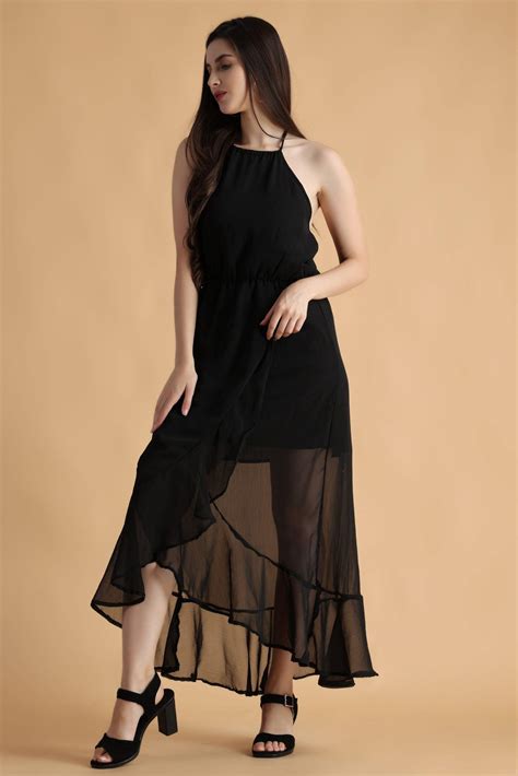 Stunning Sleeveless A-line Maxi Dress with Frill, Perfect for Party ...