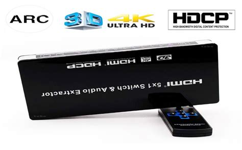 Tobo HDMI Audio Extractor 5x1 4K HDMI Switch and Audio (RCA Stereo or ...