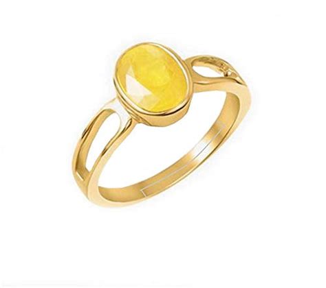 Natural Yellow Sapphire/Pukhraj Rashi Ratan Gemstone 7.25Ratti ...