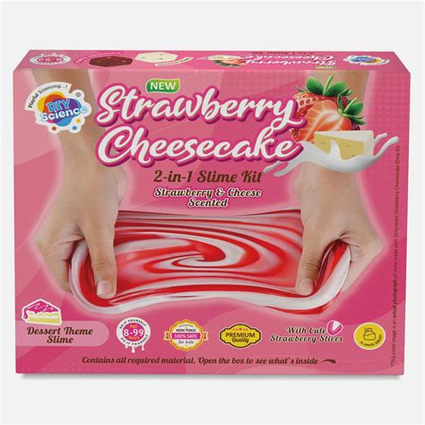 Strawberry Cheesecake 2-in-1 Slime Kit for Kids 100% Safe & Non Toxic ...