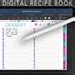 Buy Digital Recipe Book for iPad & Tablet Hyperlinked Tabs, Digibujo ...