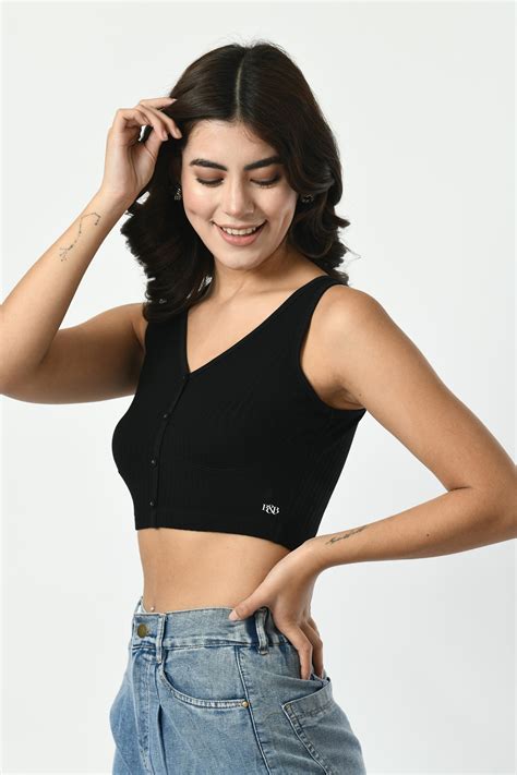 V Neck Crop Top #7050 – Evora Retail Pvt. Ltd.