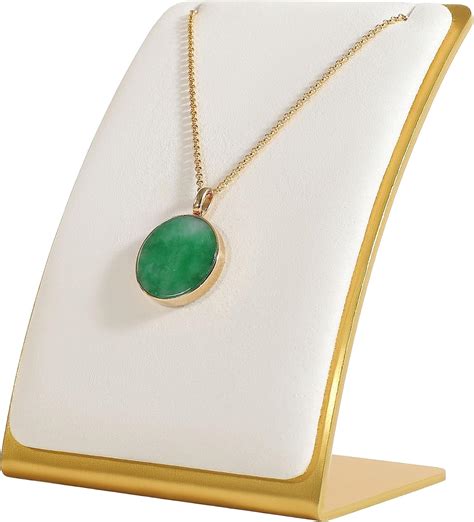 GemeShou White Necklace display stand, Velvet Jewelry necklace display ...