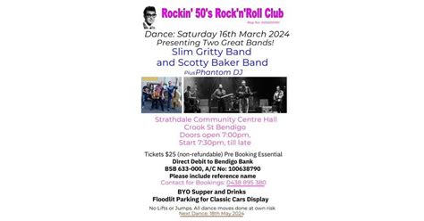 Slim Gritty & Scotty Baker Double Bill for Rockin 50s Rock n Roll Club ...