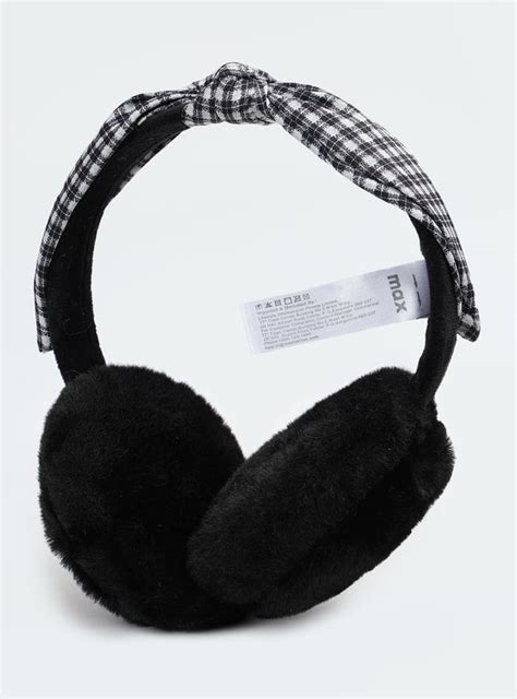 Buy Women Checked Bow-Detailed Earmuffs Online at just Rs. 399.0 ...
