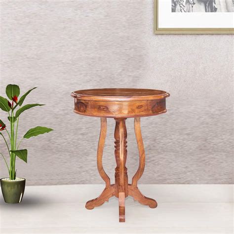 Solid Wood Decor Sheesham Round Table for Multipurpose for Home ...
