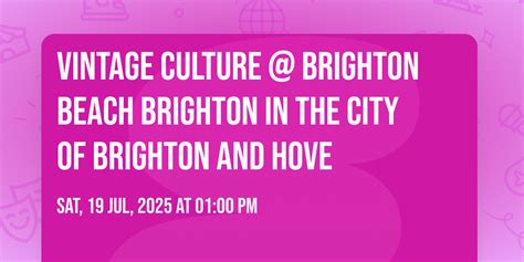 Vintage Culture @ Brighton Beach Brighton in The City Of Brighton And ...