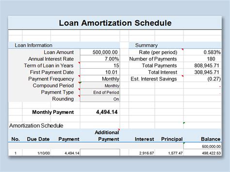 EXCEL of Loan Amortization Schedule.xlsx | WPS Free Templates