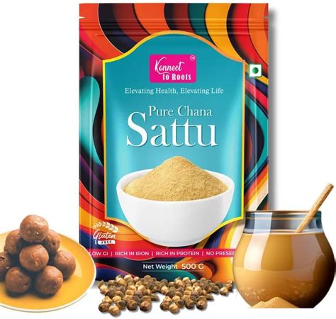 Konnect To Roots Sattu Powder 2.5kg | Roasted Chana Flour | 100% ...