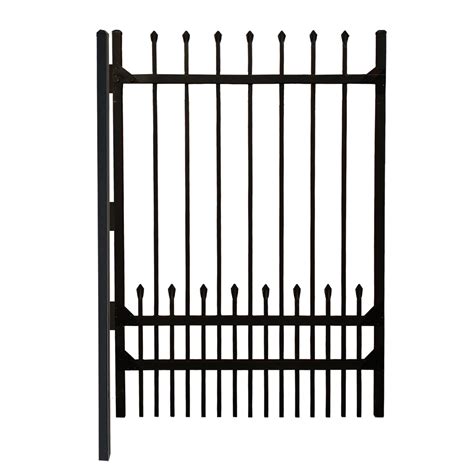 Buy Steel Fence Gate 6ft H x 4.2ft W for Metal Fence Panels, Galvanized ...