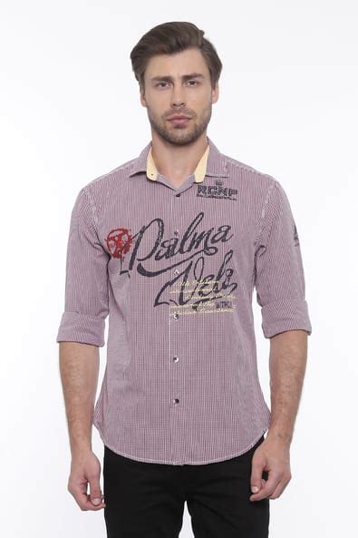 Buy Red WITH Checked Shirt | AJIO