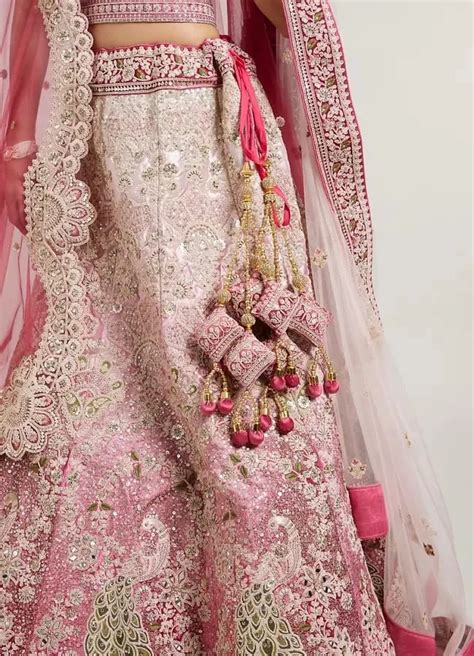 Exquisite Dusty Light Pink Velvet Crop Top Lehenga with Embroidery ...
