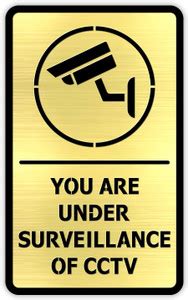 ImpactMedia Polypropylene Luxury Gold Security Sign, Premium Anti-Theft ...