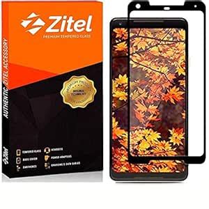 Zitel® Tempered Glass Screen Protector for Google Pixel 2XL (Black ...