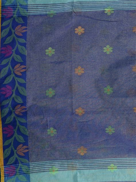 Sky Blue Tissue Handwoven Soft Saree With Nakshi Border – Charukriti