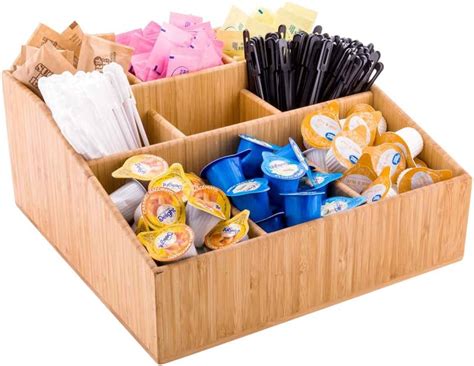 Buy 11.75 x 5.5 Inch Coffee Condiment Organizer, 1 Square Creamer ...