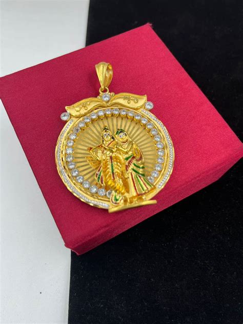 1 GRAM GOLD FORMING RADHA KRISHNA PENDANT FOR MEN DESIGN A-180 – Radhe ...