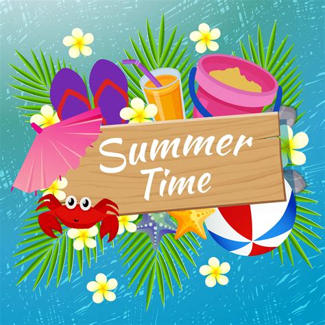 summer time beach fun with scratch background 618686 Vector Art at Vecteezy
