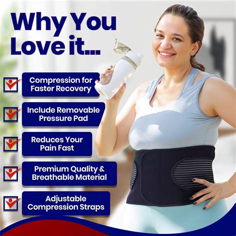 Buy Hernia Belt for Men or Women - Plus Size Abdominal Binder Post ...