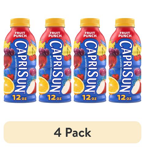(4 pack) Capri Sun Fruit Punch Flavored Juice Drink Blend with Other ...