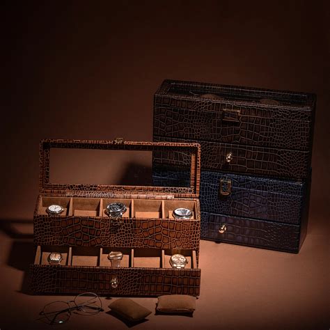 Premium Genuine Leather Watch Box | 10 Watch Storage Case