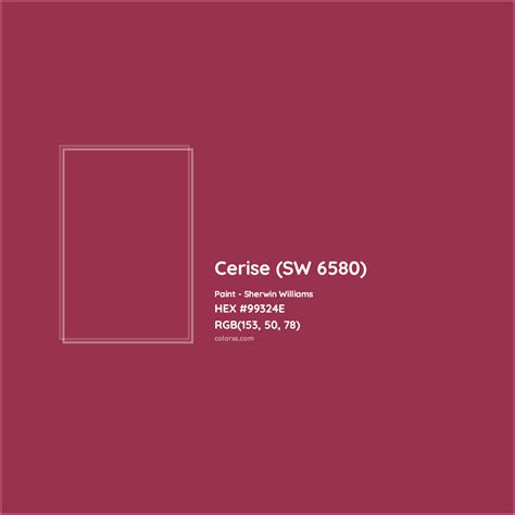 Sherwin Williams Cerise (SW 6580) Paint - color codes, matching paints ...