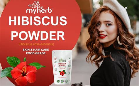 MYHERB 100% Natural Organic Hibiscus Powder (Hibiscus rosa-sinensis ...