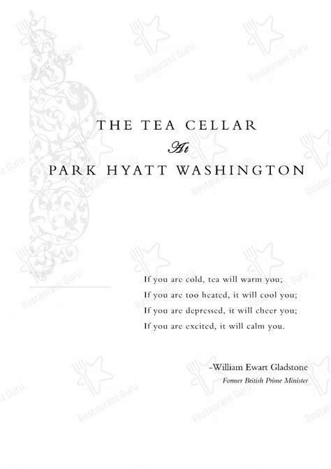 Menu at Blue Duck Tavern pub & bar, Washington