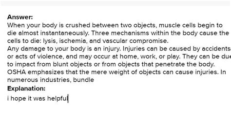 A-2 i what objects can causeinjury to your body ? - Brainly.in