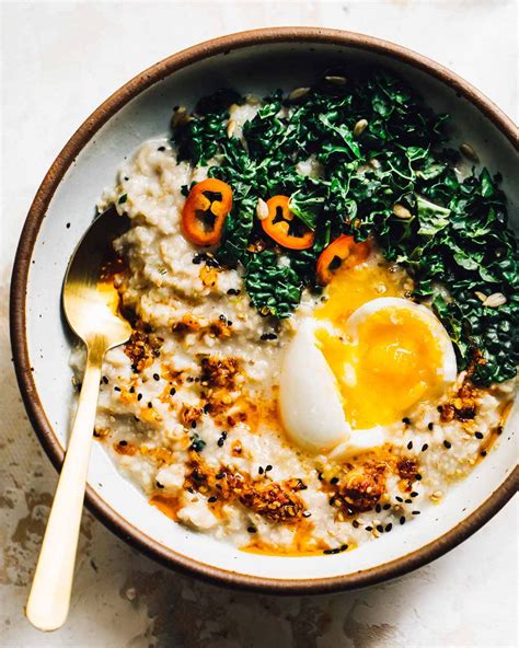 Savory Miso Oatmeal with Jammy Egg • Heartbeet Kitchen