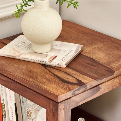 Buy Adana Grand Sheesham Wood Corner Book Shelf - Brown from Home ...