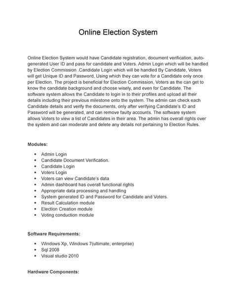 Sw S64 - Online Voting System - Online Election System Online Election ...