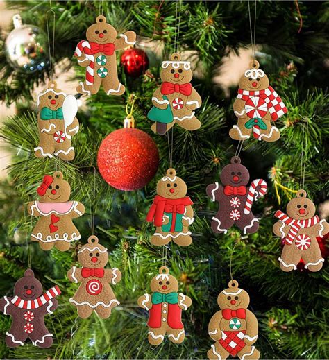 Amazon.com: Mr. Pen- Gingerbread Christmas Ornaments, 12 pcs, Christmas ...