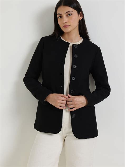 Buy Black Front Open Jacket Online | FableStreet