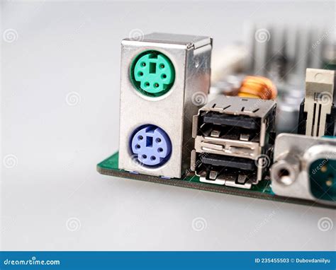 PS/2 Computer Port Used for Connecting a Keyboard and Mouse, Using a 6 ...