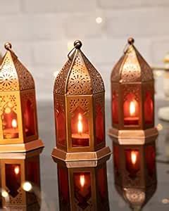 Buy Homesake® Metal Decorative Antique Copper Finish Moroccan Lantern ...