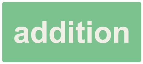 Image result for Addition Terminology