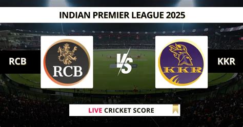 RCB vs KKR Live Score | Indian Premier League Live Score Today