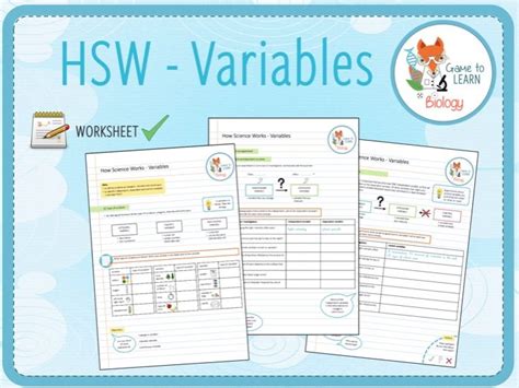 Image result for Science Variables Practice Worksheet