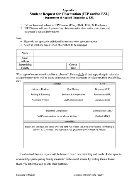 Fillable Online alsl gsu Policy on Graduate Students in ESL Classes ...